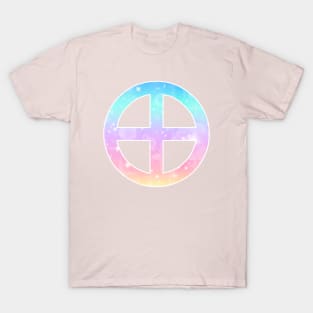 Earth Planet Symbol in Magical Unicorn Colors T-Shirt